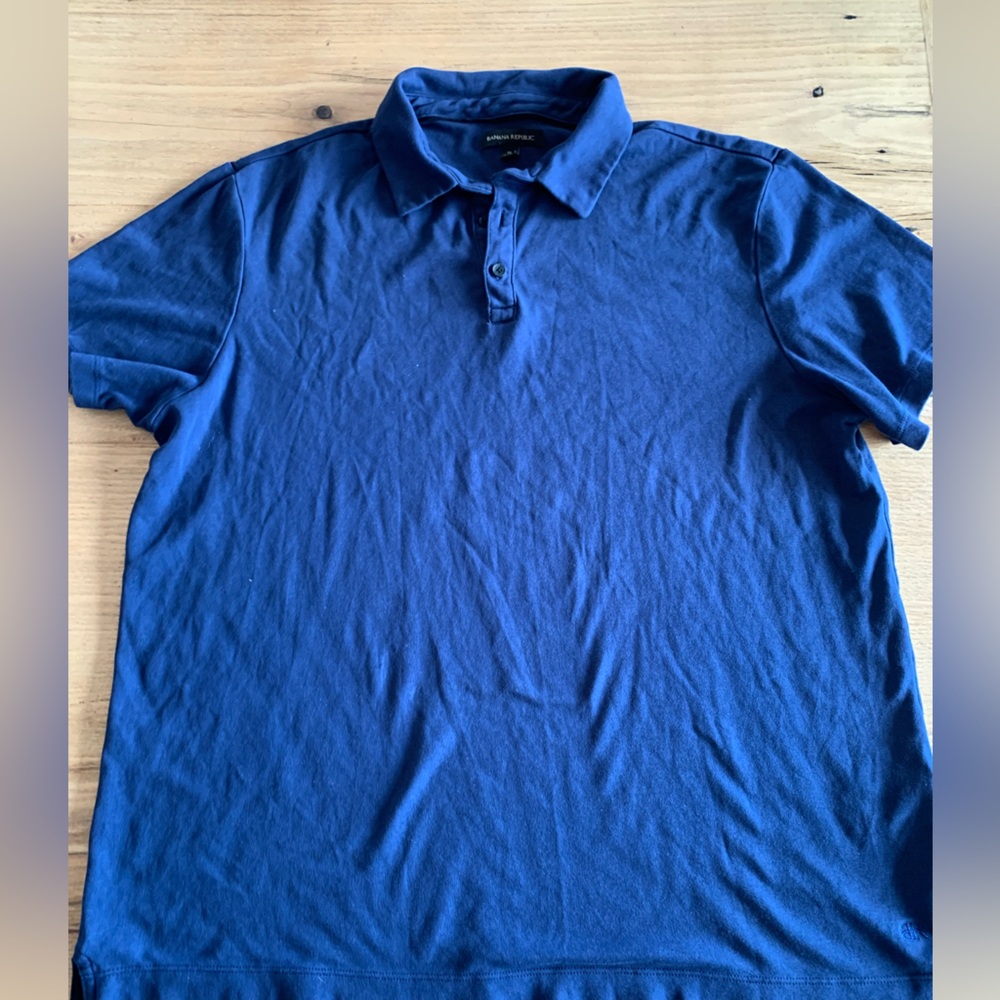 Banana Republic Short Sleeve Polo Shirt‎ Blue Men’s XL Preowned